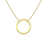 Gold Plated Plain Ring Shaped Necklaces SPE-727-GP